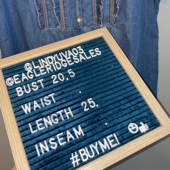 EUC Peak Performance Pearl Snap Denim Short Sleeve Shirt Size Large - Picture 7 of 7